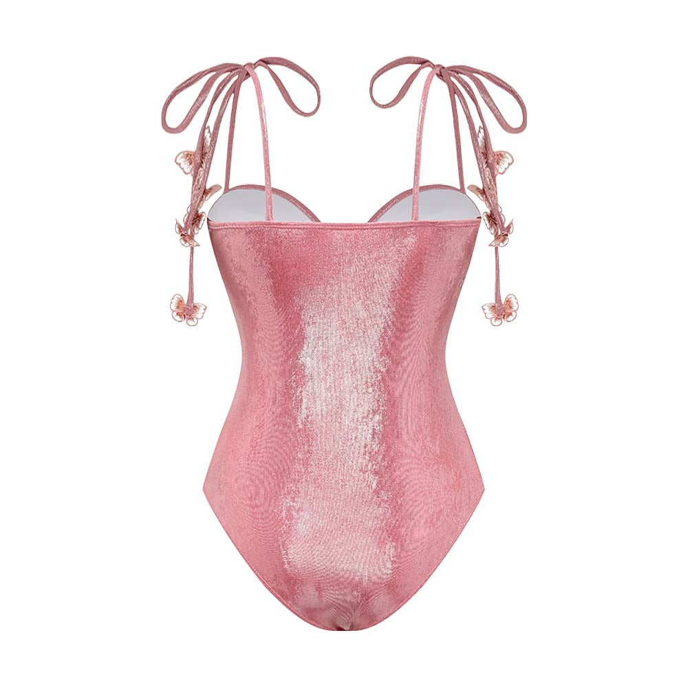 Şık Kelebek Desenli Etekli Monokini