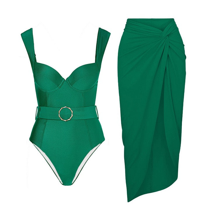Lüks Diva Monokini ve Pareo Seti
