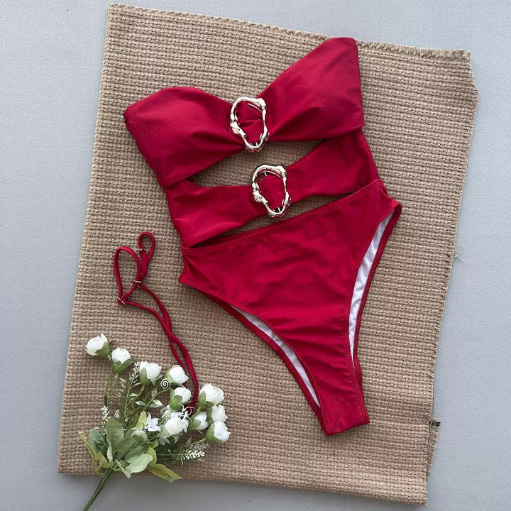 Ruby Charm Yüksek Bel Monokini