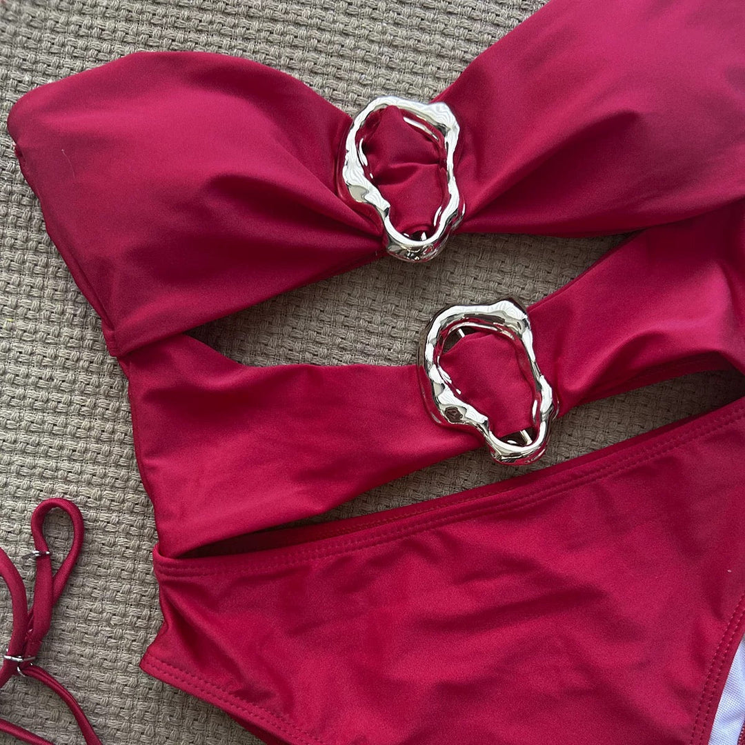 Ruby Charm Yüksek Bel Monokini