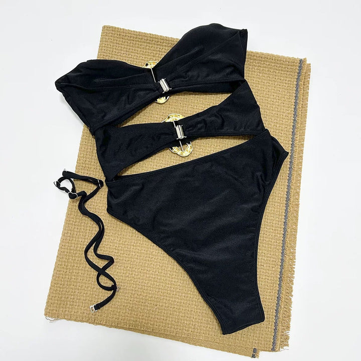 Ruby Charm Yüksek Bel Monokini