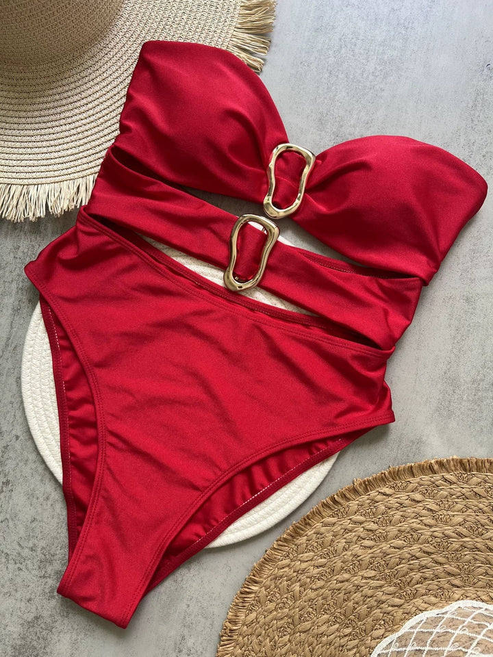 Ruby Charm Yüksek Bel Monokini