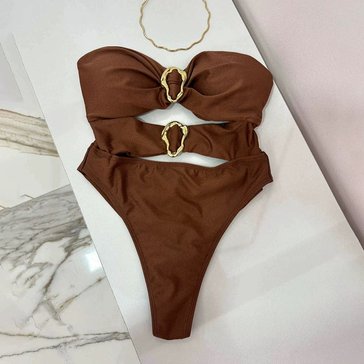 Ruby Charm Yüksek Bel Monokini