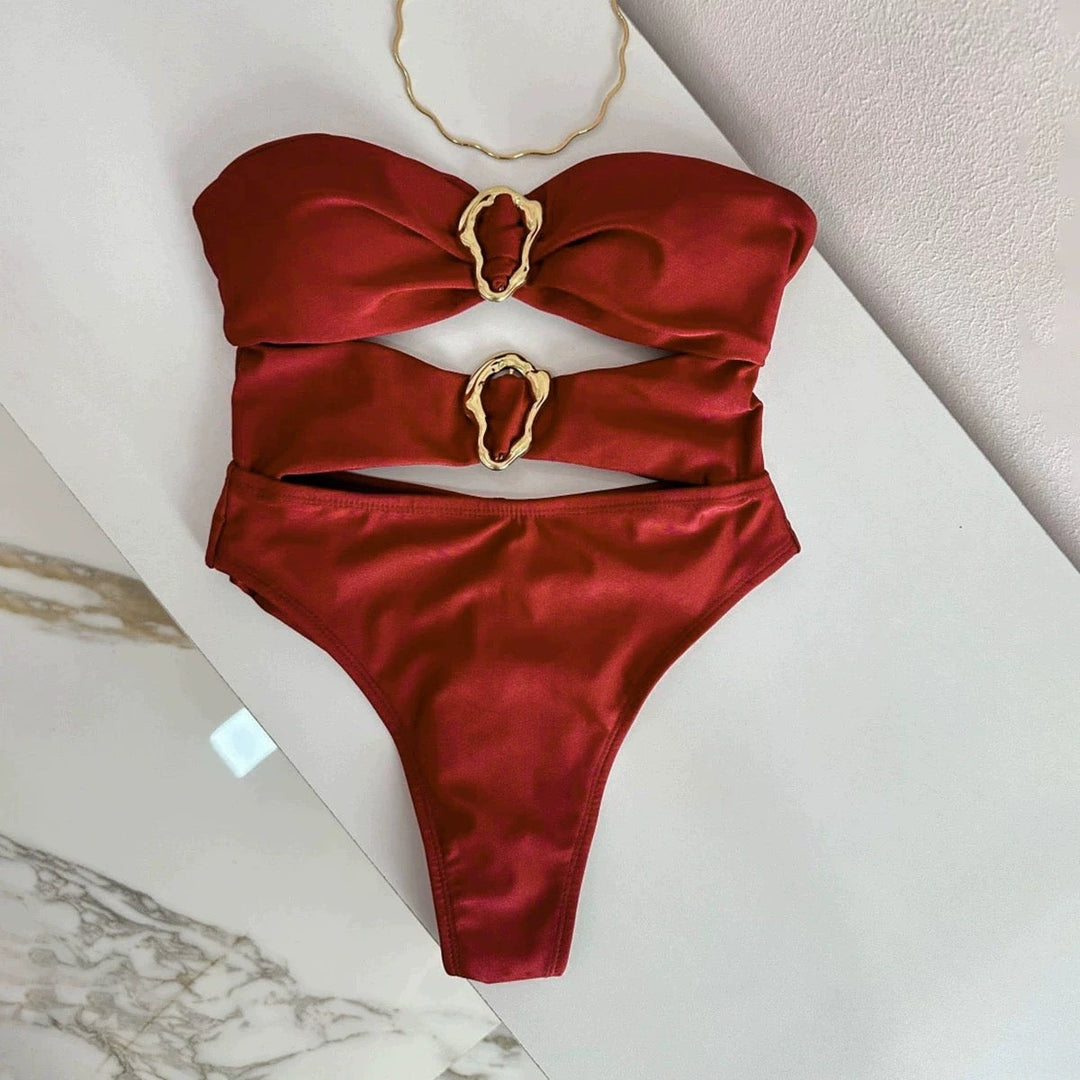 Ruby Charm Yüksek Bel Monokini