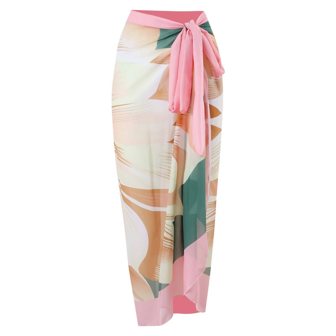 Yüksek Bel Gradient Monokini ve Pareo Seti
