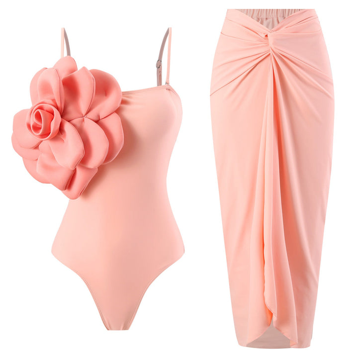 3D Dahlia Etekli Monokini Seti