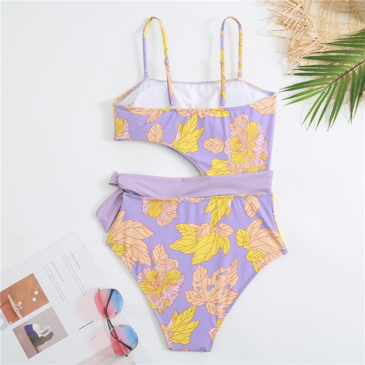 Floozie Yüksek Bel Monokini ve Pareo Seti