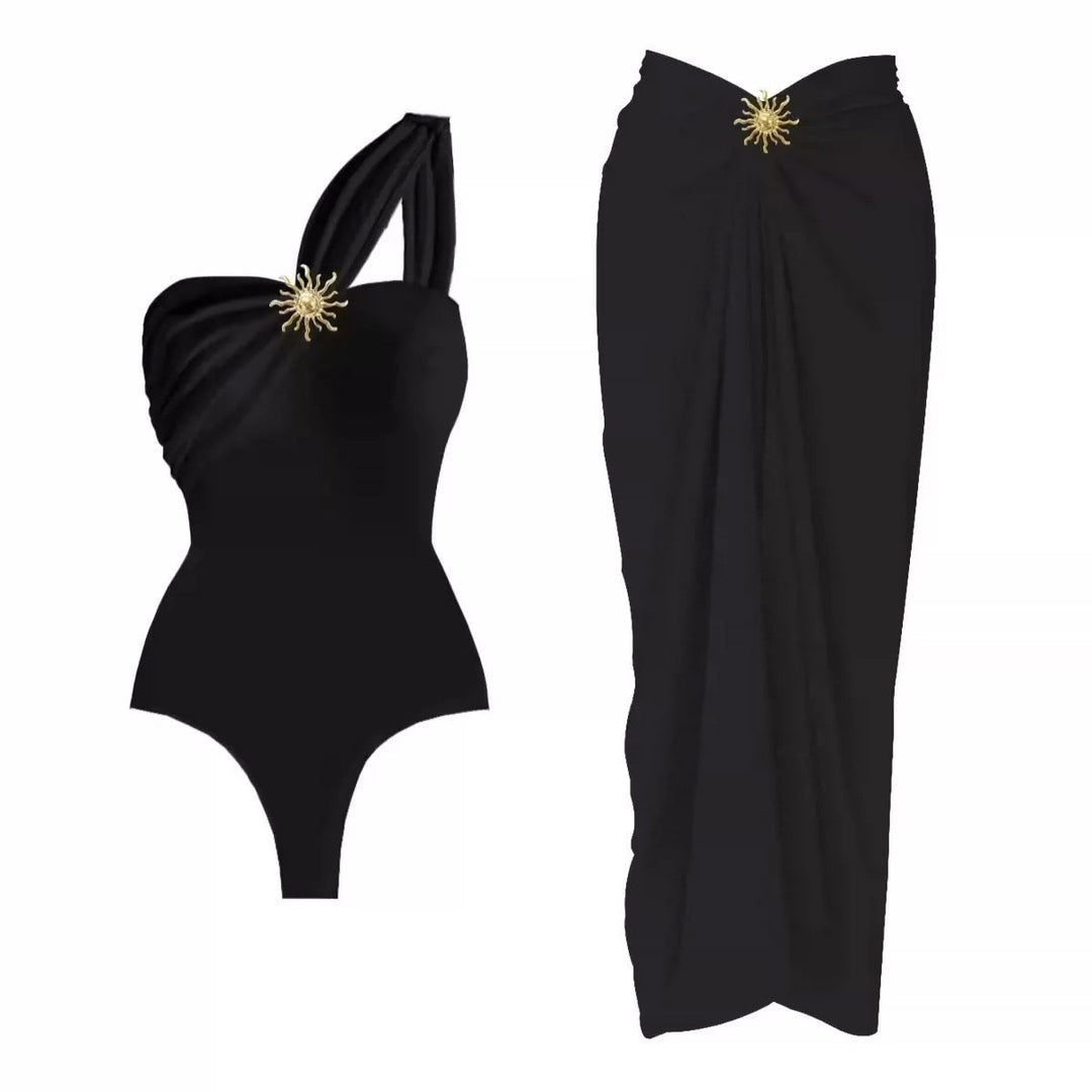 Yüksek Bel Mısır Kraliçesi Monokini Etek Takımı
