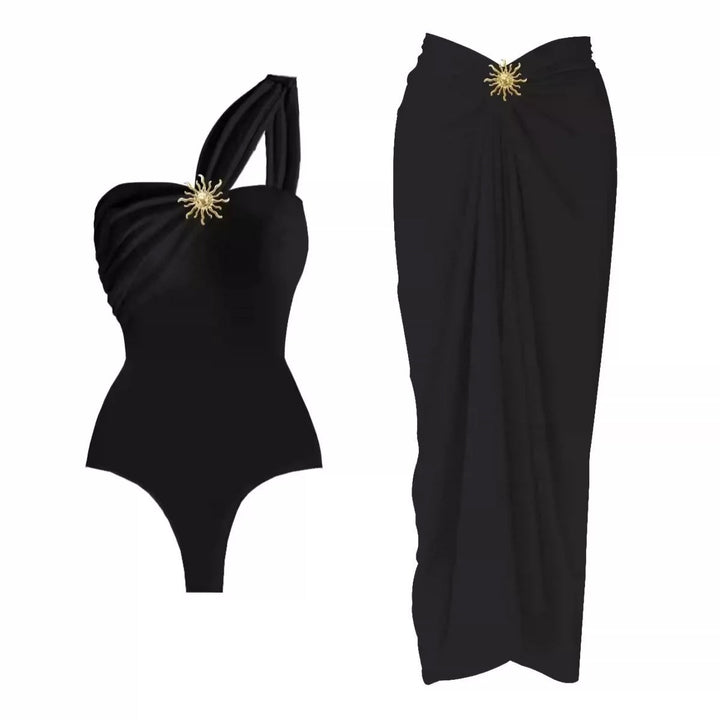 Yüksek Bel Mısır Kraliçesi Monokini Etek Takımı