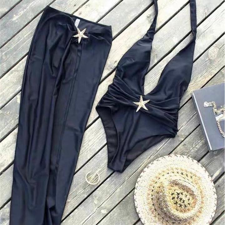 StarGaze Yüksek Bel Monokini Etek Seti