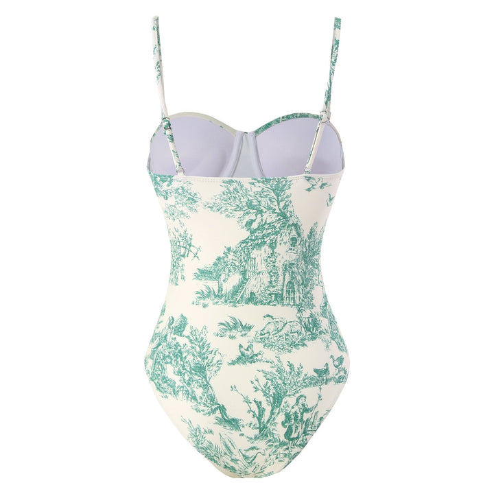 Retro Desenli Yüksek Bel Bikini Seti - Şık ve Rahat