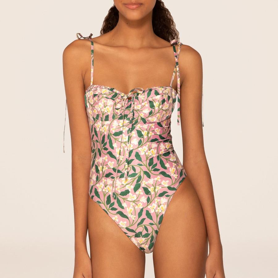 Clairz Çiçekli Monokini ve Pareo Seti