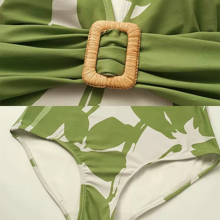 Yüksek Bel Monokini ve Pantolon Seti