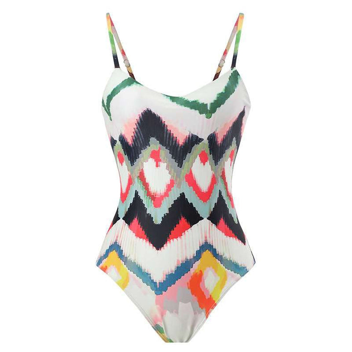 Modern Geometrik Çok Renkli Bikini Seti