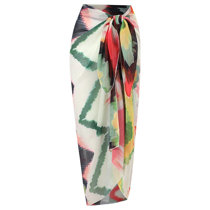 Modern Geometrik Çok Renkli Bikini Seti