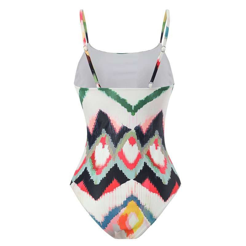 Modern Geometrik Çok Renkli Bikini Seti