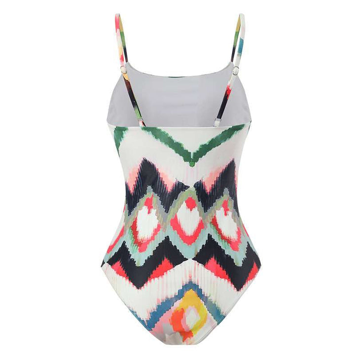 Modern Geometrik Çok Renkli Bikini Seti