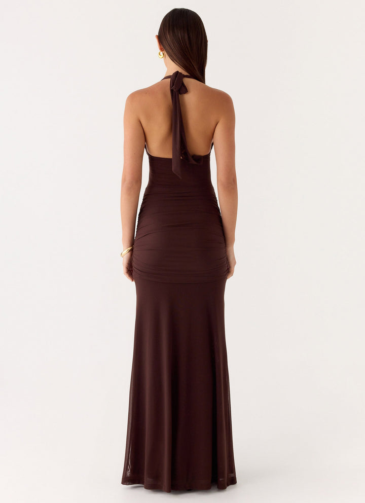 Miyah Halter Yüksek Bel Maxi Elbise