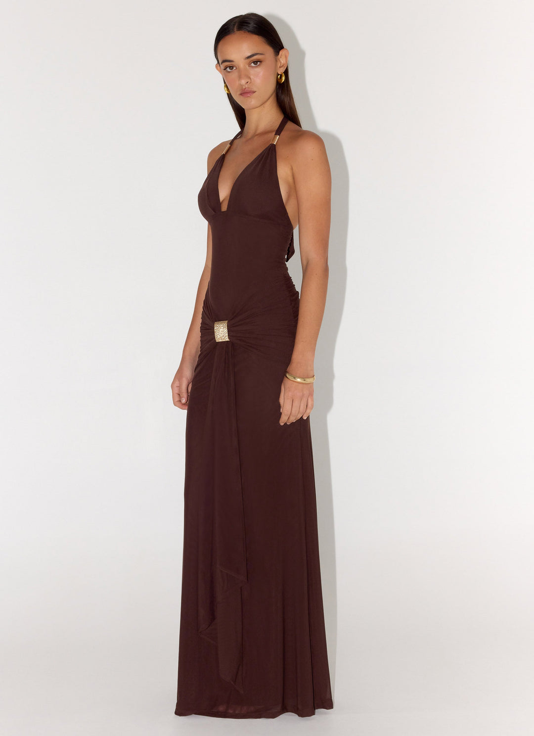 Miyah Halter Yüksek Bel Maxi Elbise