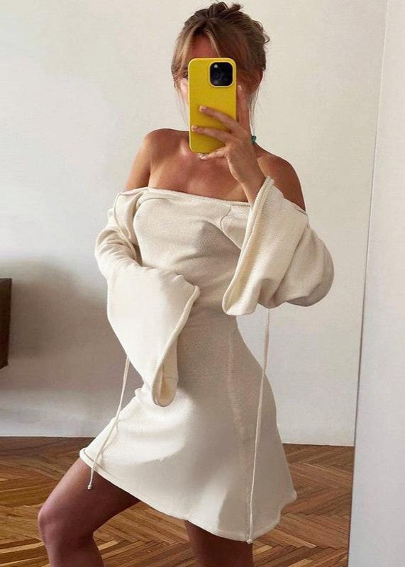 Çan Kol Mini Elbise