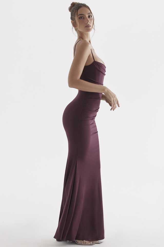 Milena Yüksek Bel Modern Maxi Elbise