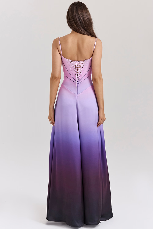 Siyah Dantel Maxi Elbise
