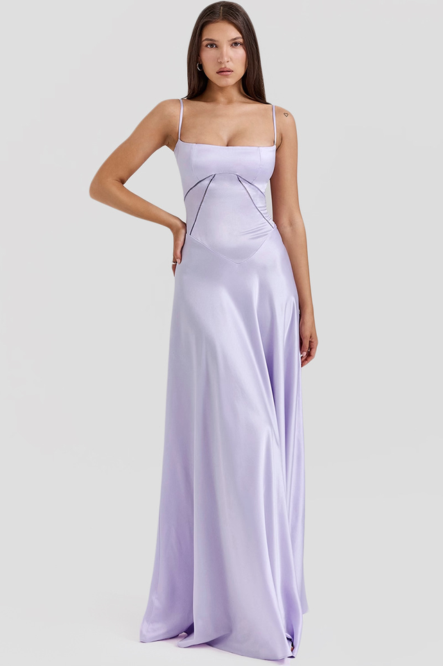 Siyah Dantel Maxi Elbise
