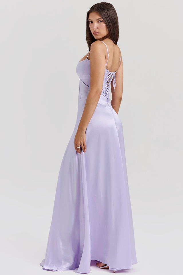 Siyah Dantel Maxi Elbise