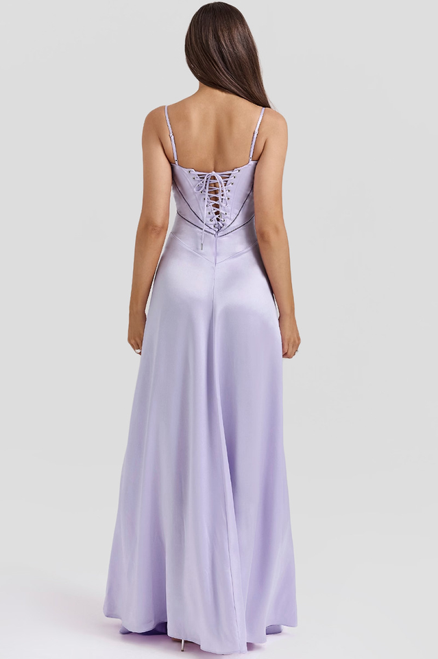 Siyah Dantel Maxi Elbise