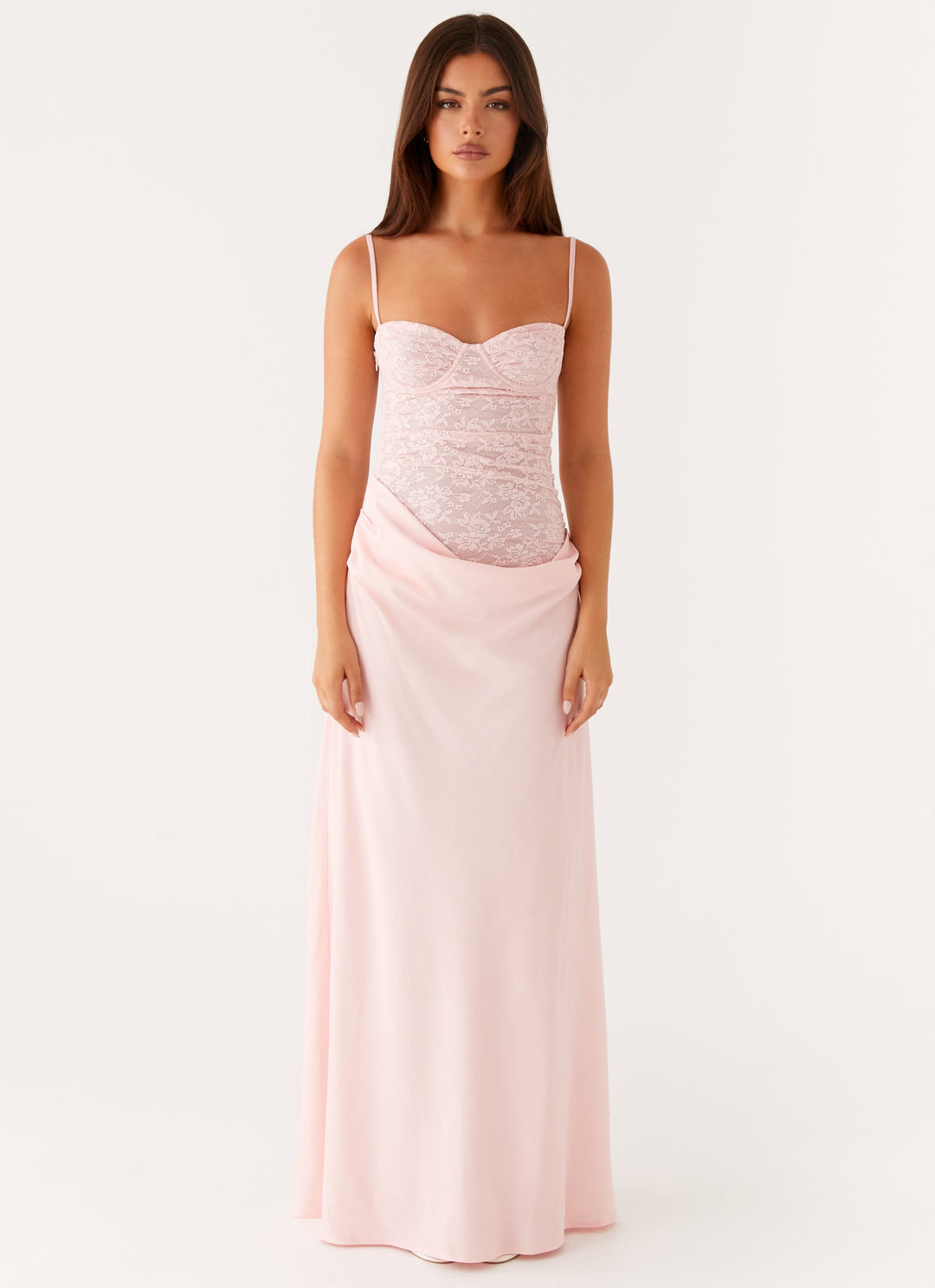 Romy Pembe Maxi Elbise