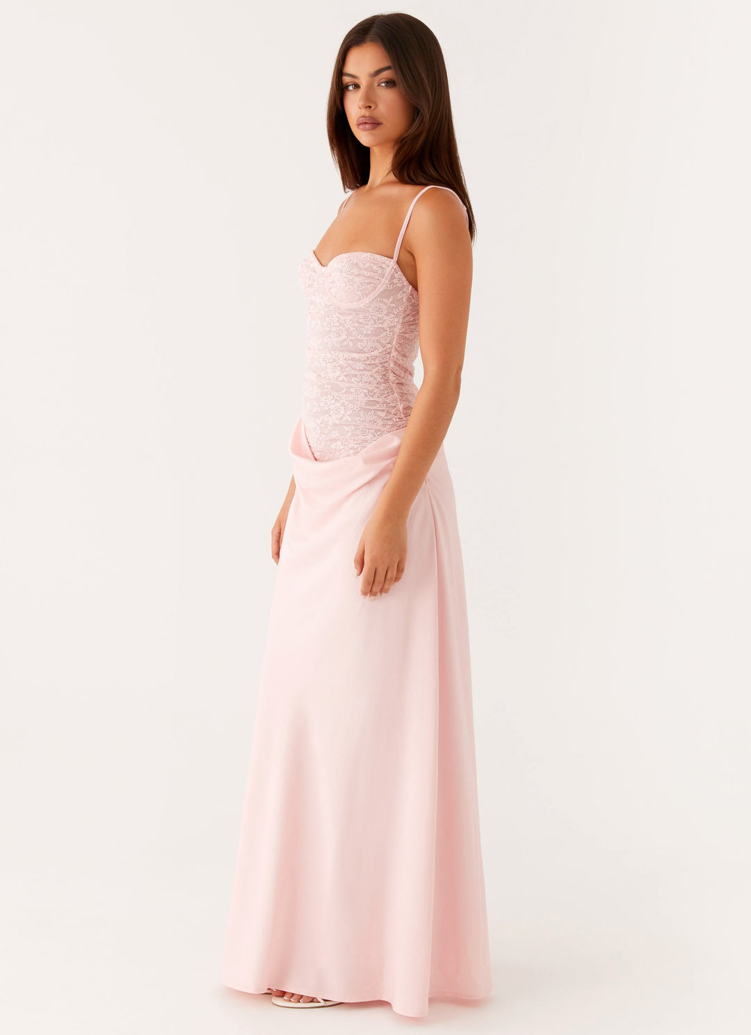 Romy Pembe Maxi Elbise
