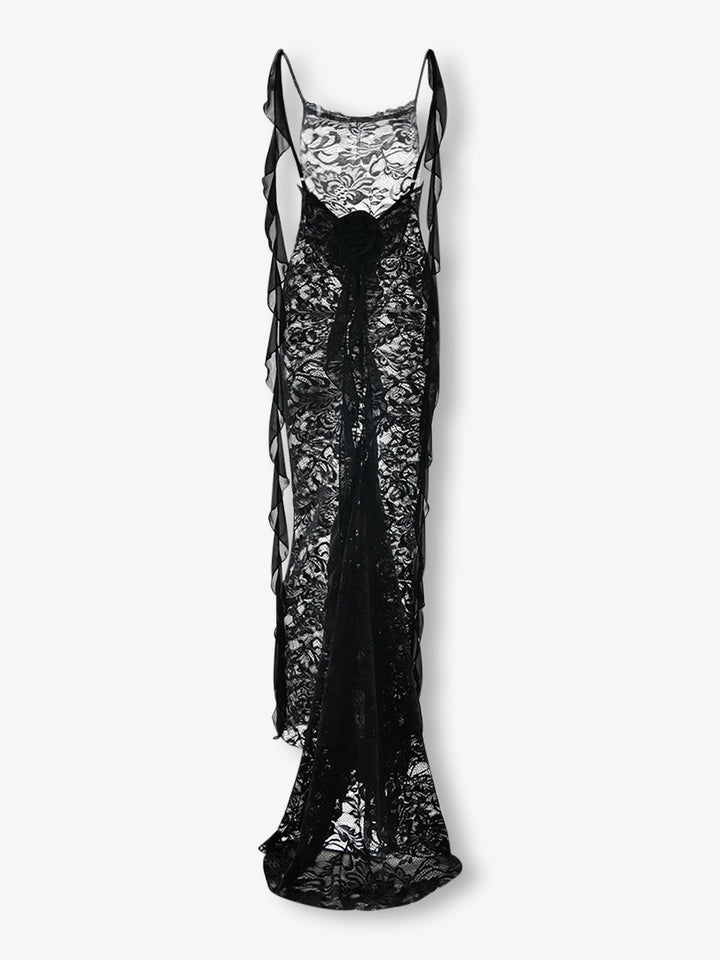 Transparan Maxi Elbise