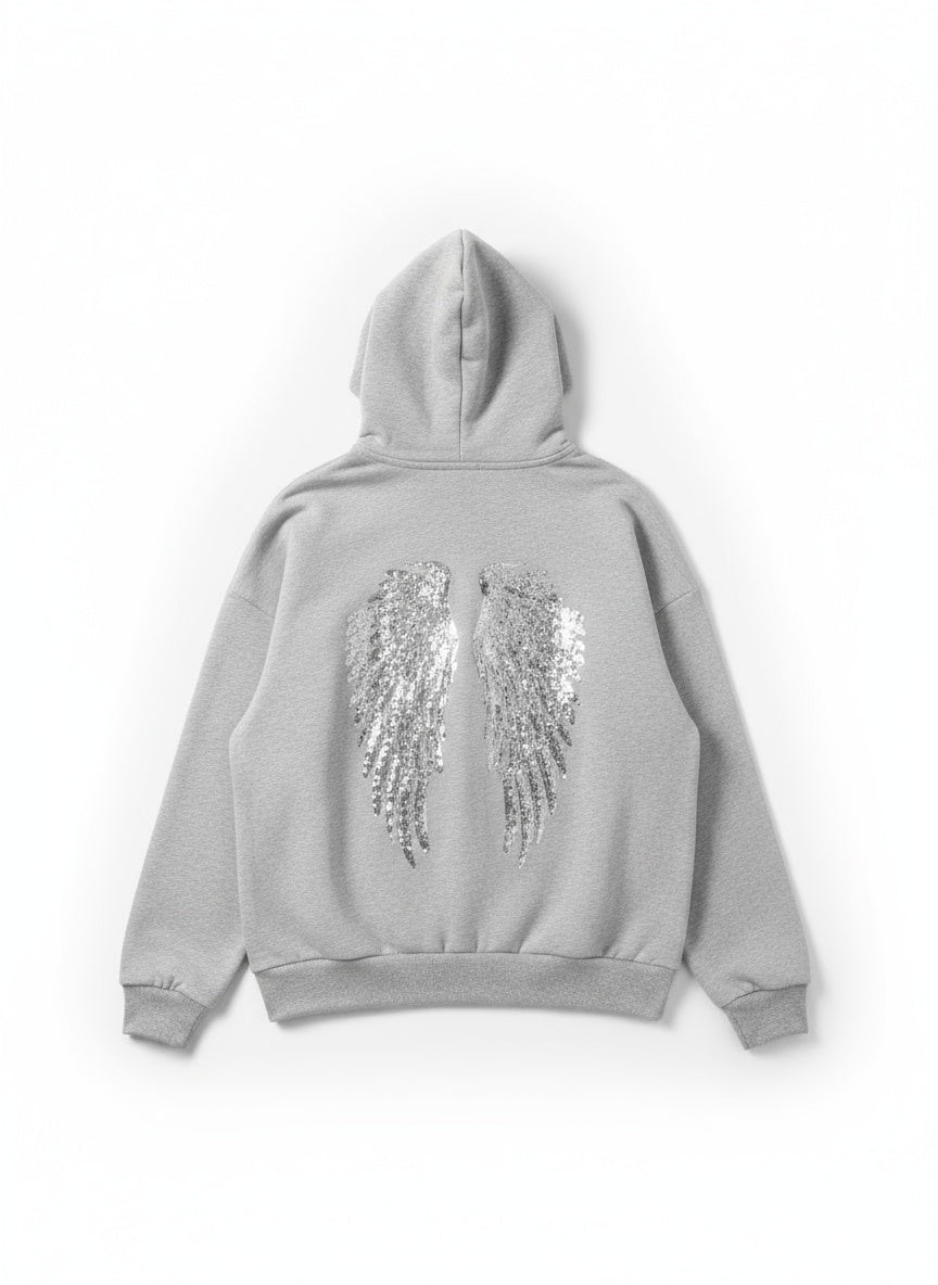 Lüks Melek Kapüşonlu Sweatshirt