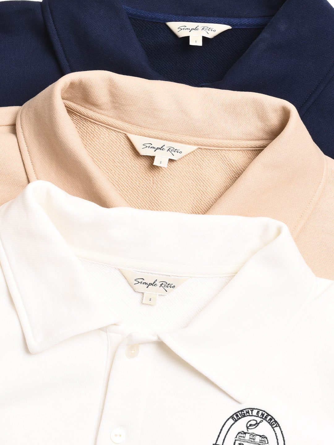 Daleyza Lüks Polo Yaka %100 Pamuk Sweatshirt