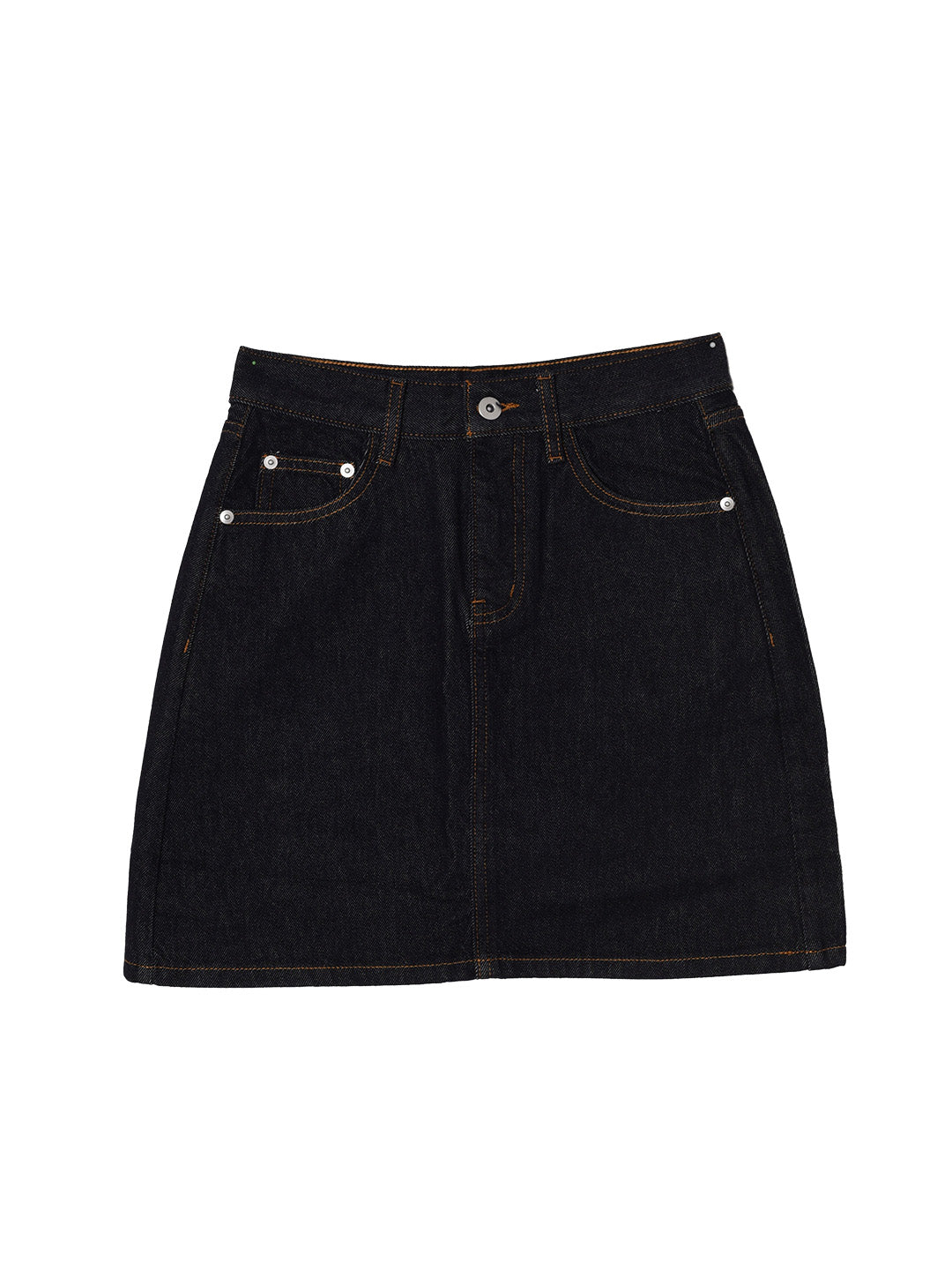 Kayleigh Vintage Yüksek Bel Pamuk Denim Etek