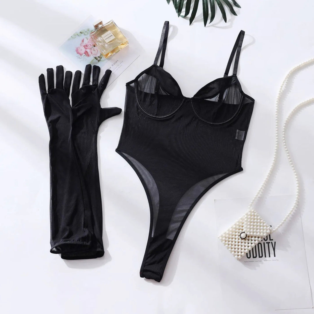 Janessa Yüksek Bel Fantazi Bodysuit İç Giyim