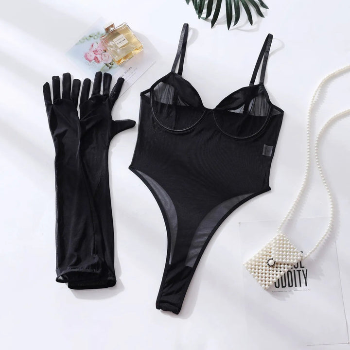 Janessa Yüksek Bel Fantazi Bodysuit İç Giyim