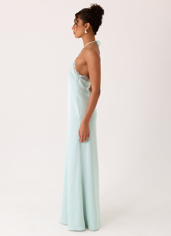 Samaria Yüksek Bel Halter Maxi Elbise
