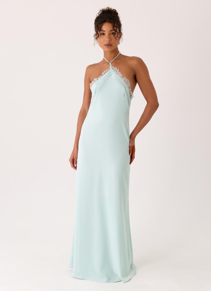 Samaria Yüksek Bel Halter Maxi Elbise