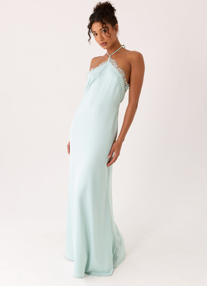 Samaria Yüksek Bel Halter Maxi Elbise