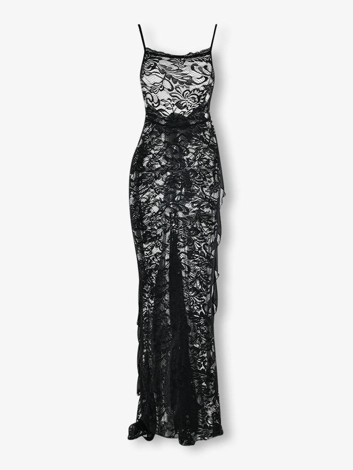 Transparan Maxi Elbise