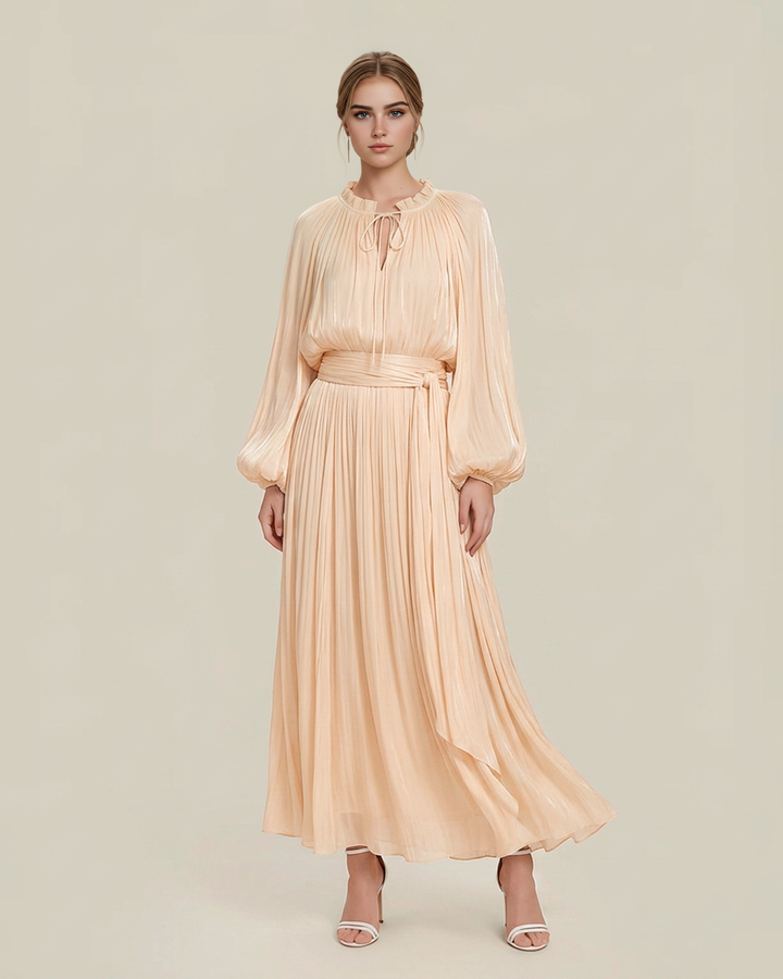 Melanie Yüksek Bel A-Line Maxi Elbise