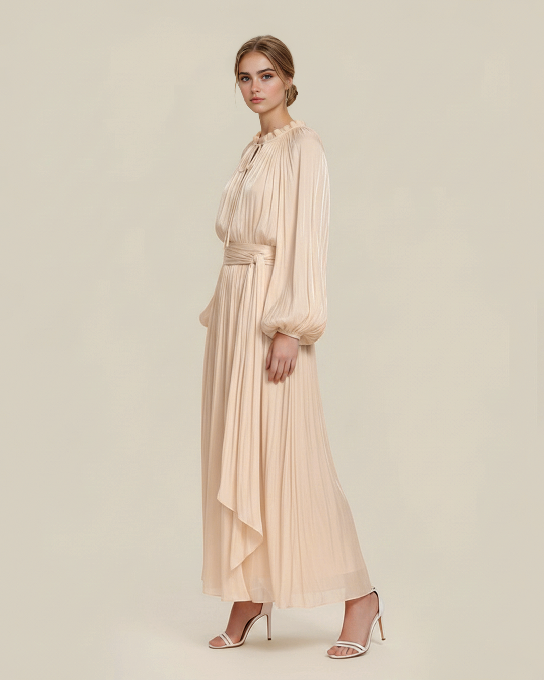 Melanie Yüksek Bel A-Line Maxi Elbise