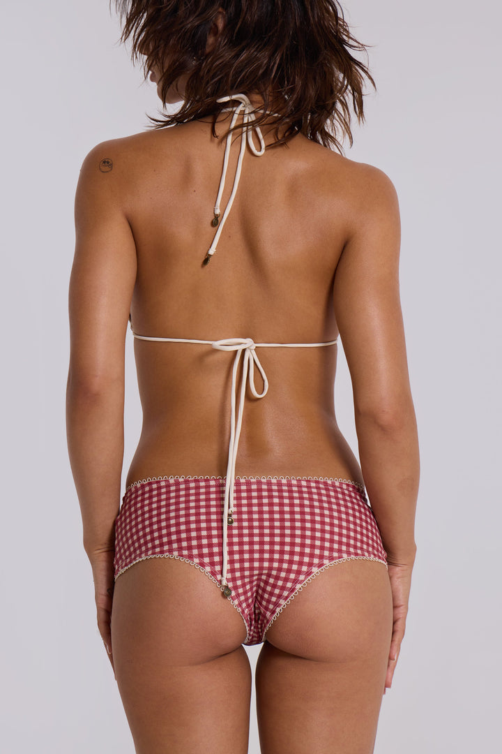 Freda Gingham Yüksek Bel Takımı