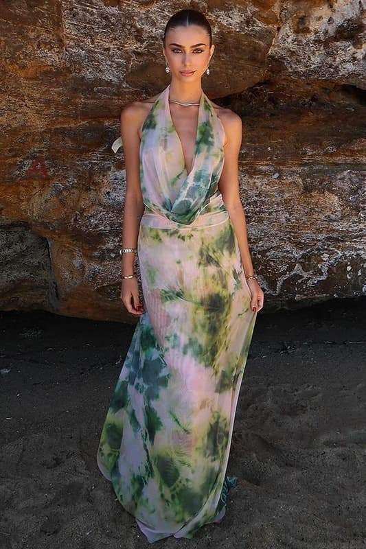 Antonia Desenli Halter Yaka Uzun Elbise