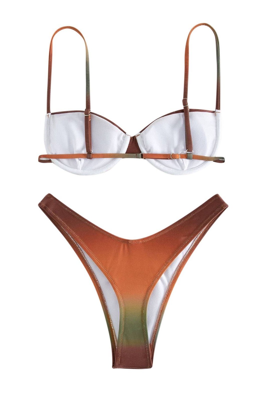 Brook Desenli Yüksek Bel Bikini