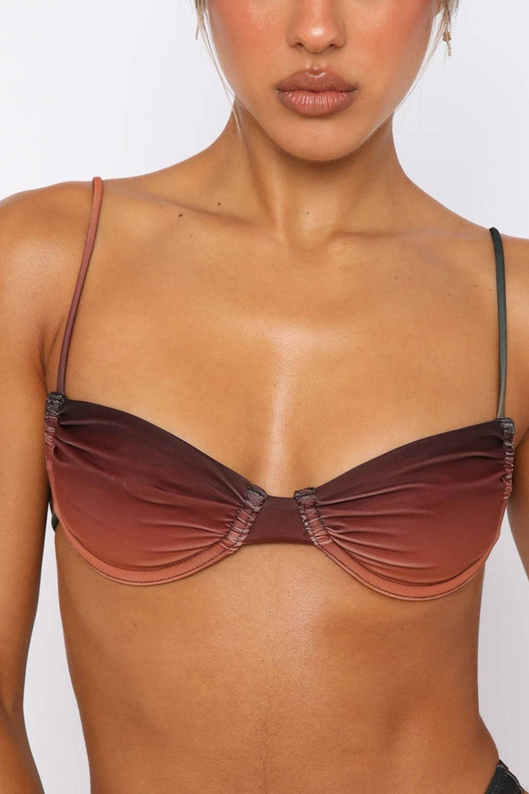 Brook Desenli Yüksek Bel Bikini