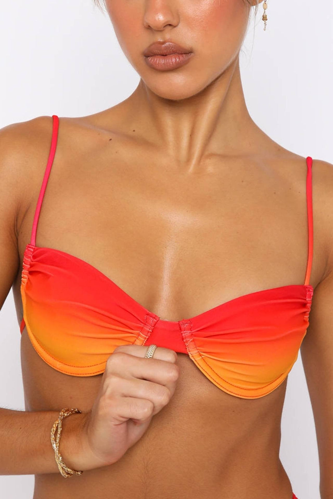 Brook Desenli Yüksek Bel Bikini