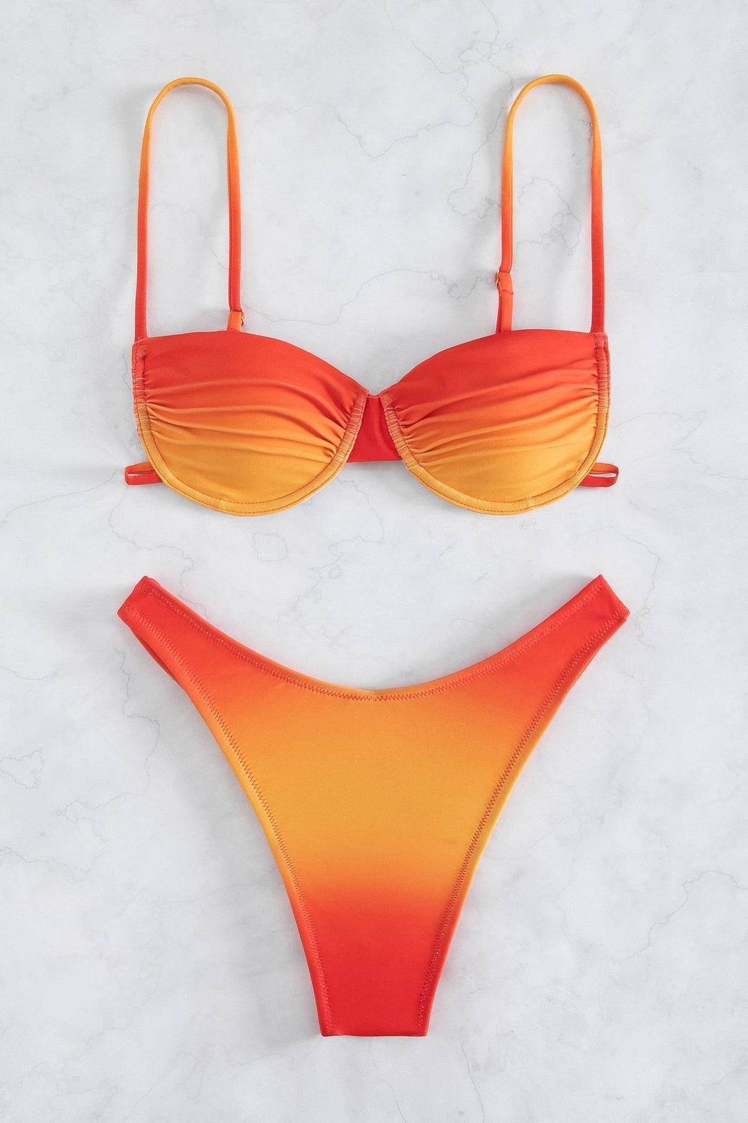 Brook Desenli Yüksek Bel Bikini