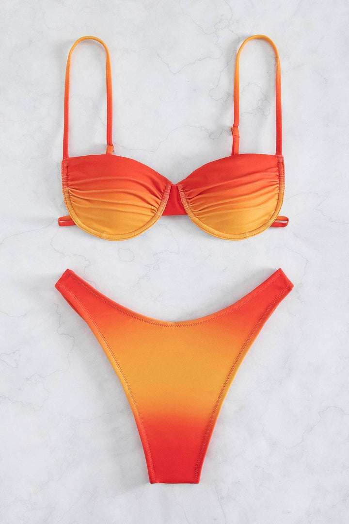 Brook Desenli Yüksek Bel Bikini